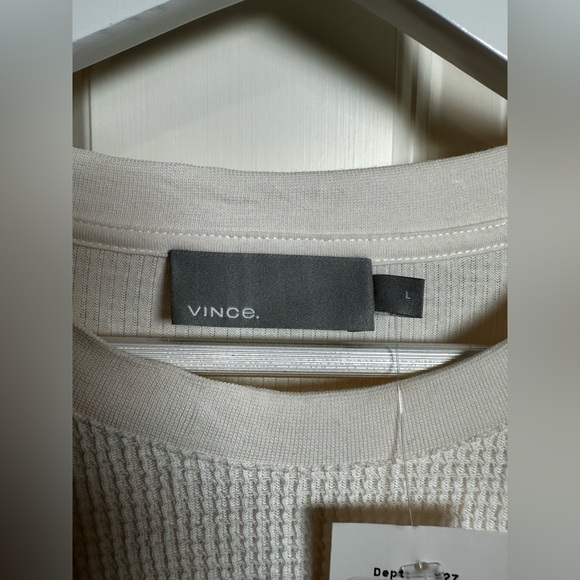 Vince Men's Cream Crewneck Sweater - Picture 2 of 12